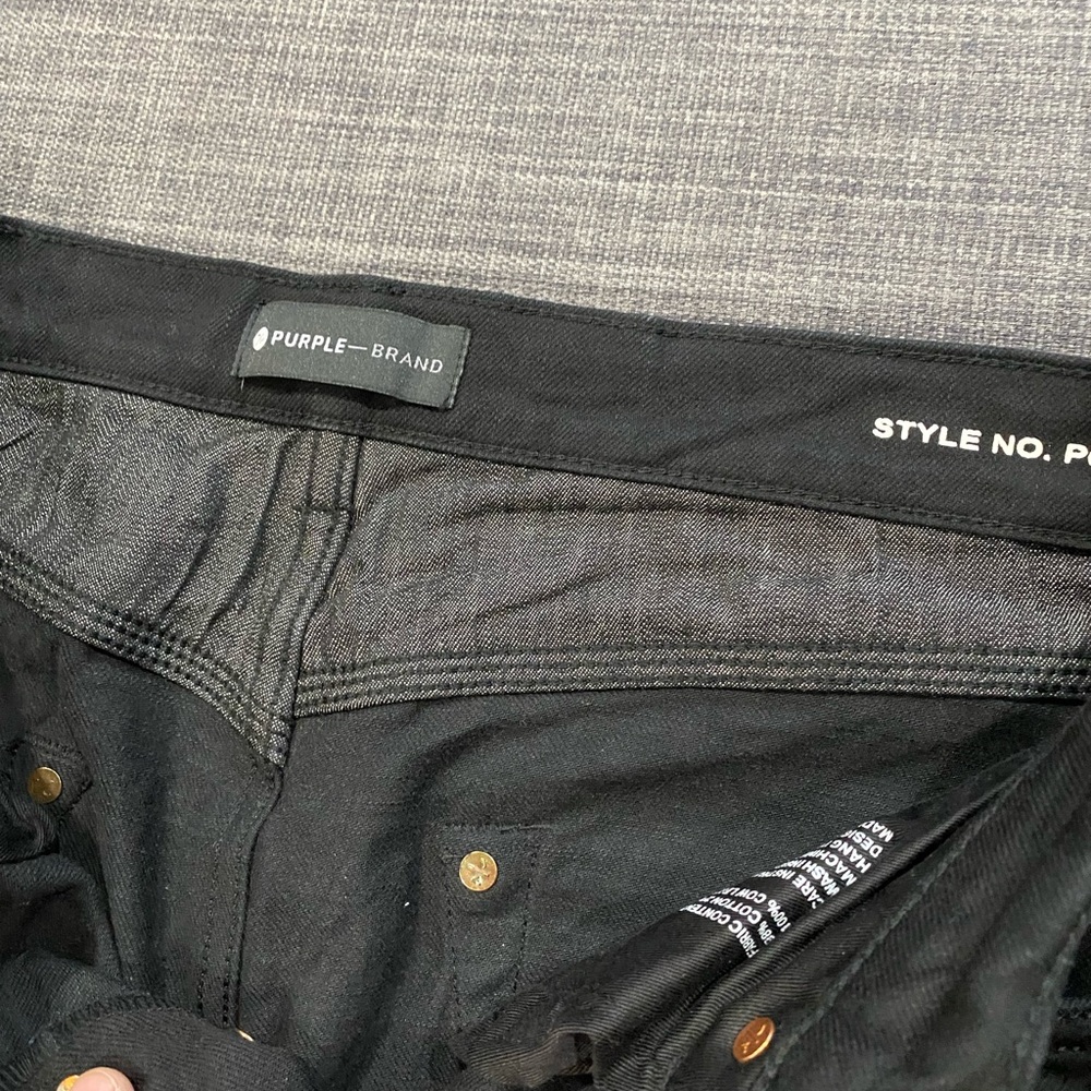 Purple brand black slim fit low rise with slim leg jeans - Picture 6 of 7